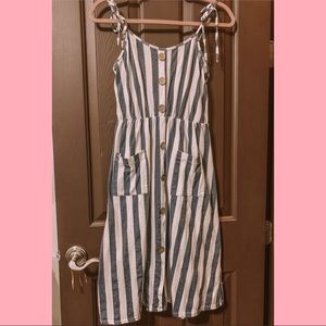 Striped Button Dress